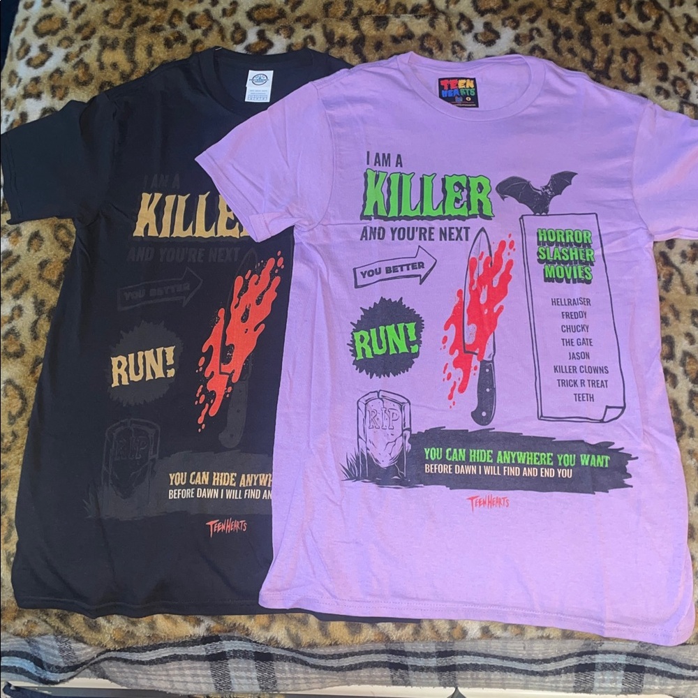 Teen Hearts Black Or Lilac Horror Graphic Tee